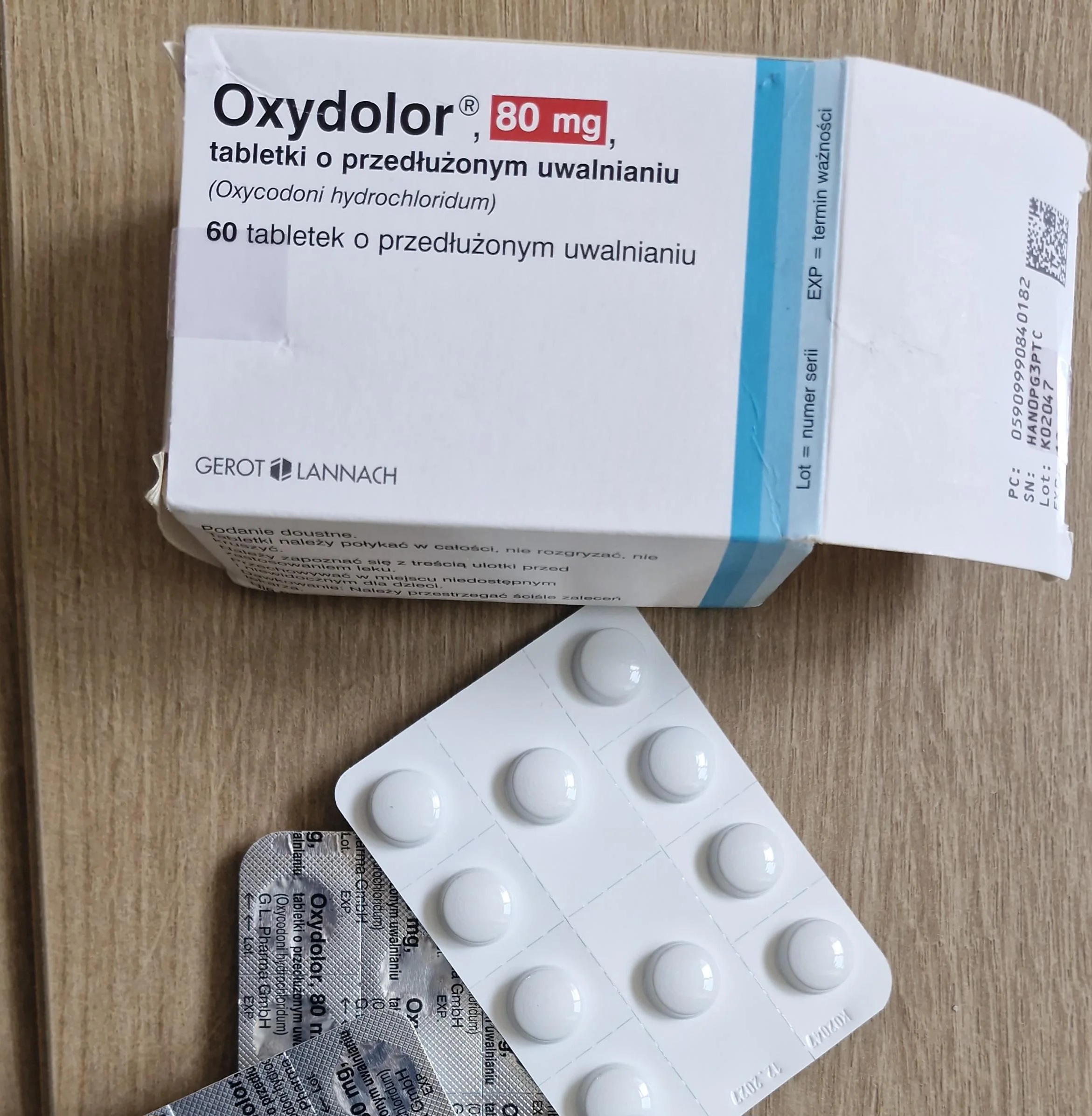 Oxydolor 80 mg (Oxycodone hydrochloride)